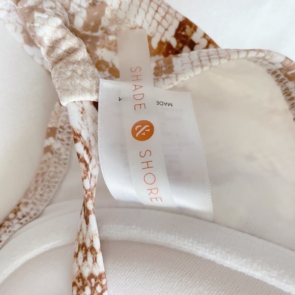 Shade & Shore NWT Light Lift Shirred Underwire Bikini Top 36D Swim Anima… - Picture 7 of 13